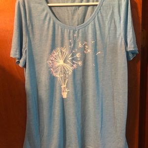 1X T-shirt. Light blue